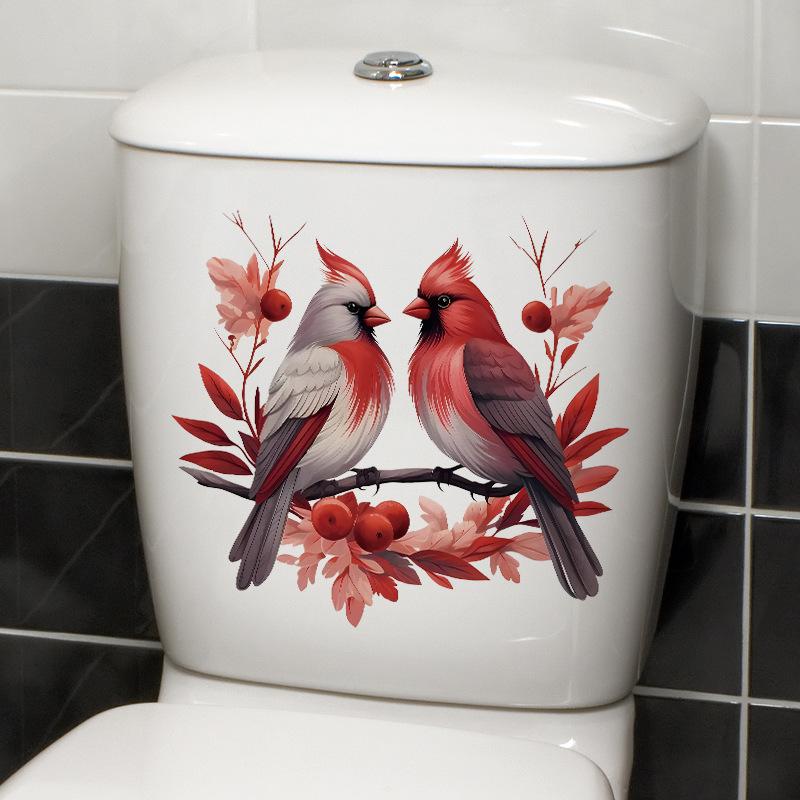 Bishop Bird Wall Stickers Bathroom Decor Creative Toilet Stickers Decorative Waterproof Stickers