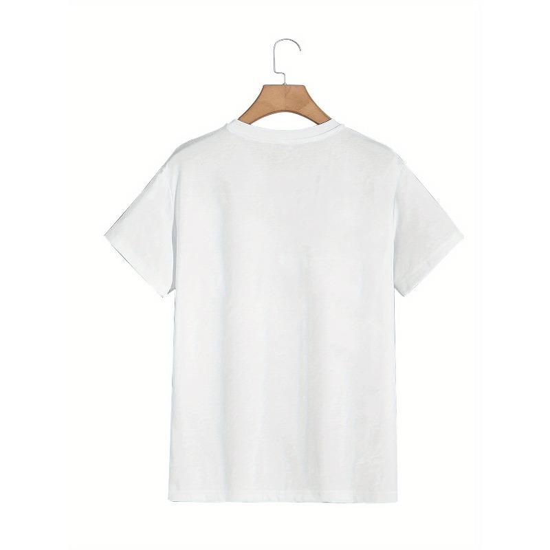 European sizes Skull With Wings Print Men's Crew Neck Short Sleeve T-shirt, Comfy Versatile Tee For Summer Wear