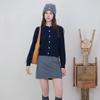 2024 Early Autumn Women's College Style Knit Wool Cardigan: Classic Long Sleeve Pullover for Casual Commuters.
