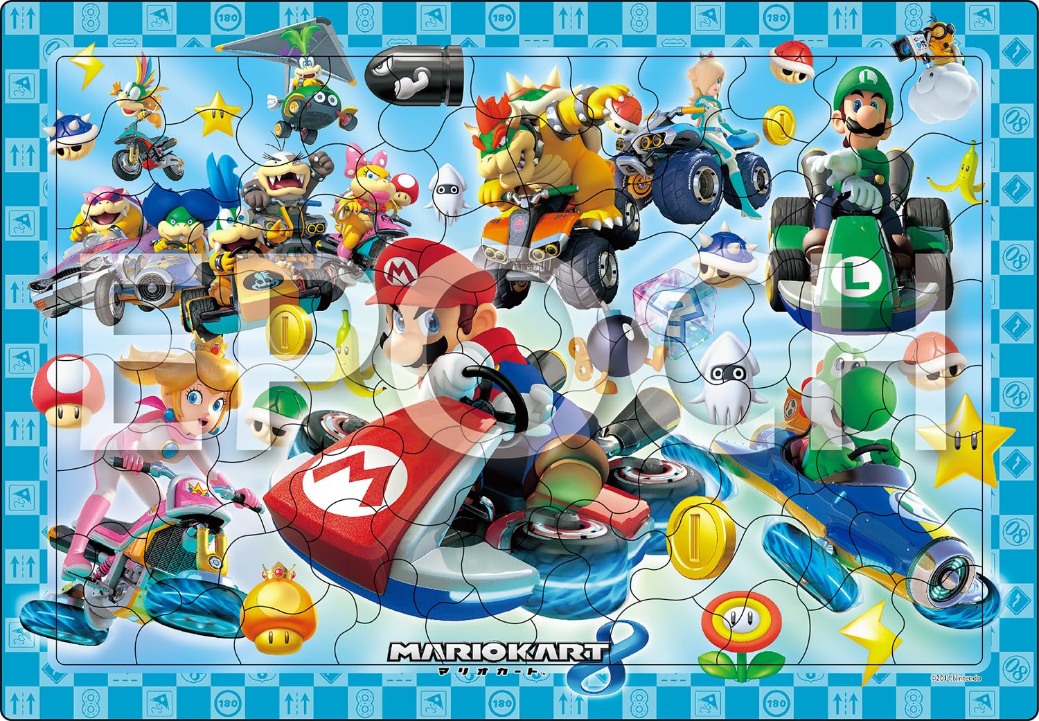

EPOCH Picture Super Mario Mario Kart 8 85 деталей Пазл с креплением для детей от 5 лет и старше Сертификация Toy ST Mark [Apollo Puzzle] 25-224