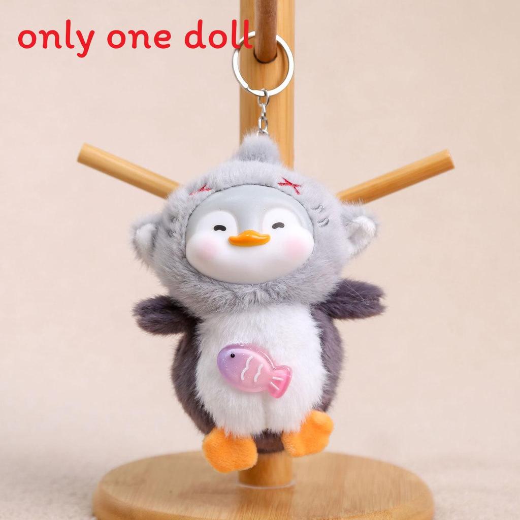 Penguin Plush Keychain With Soft Short Plush Fabric For Girls Bags And Accessories