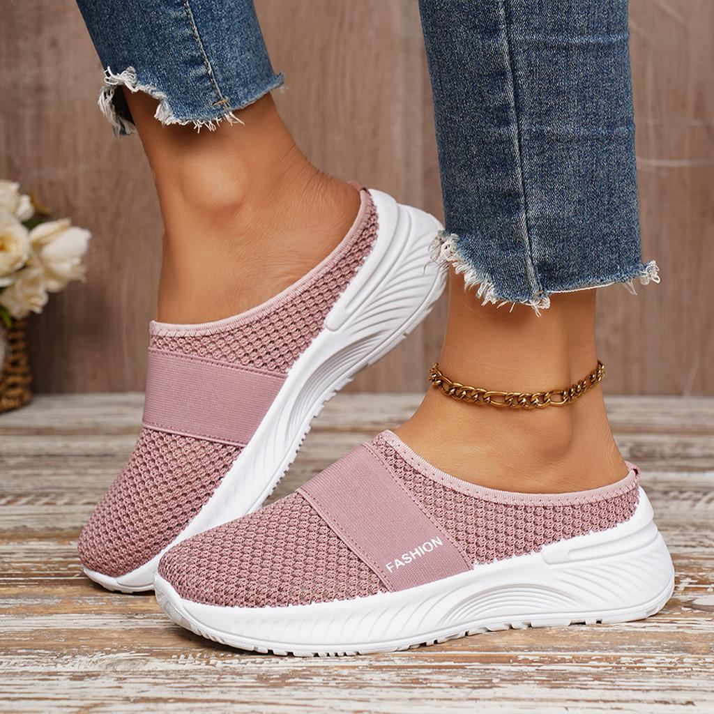 Pantofole da Donna Autunnali Nuove Traspiranti alla Moda Leggere Versatili Casual – Mezza Pantofola Slip-On da Donna