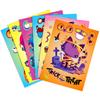 6PCS Pack Spooky Holiday Puzzle Stickers - DIY Facial Replacement Decorative Stickers Featuring Pumpkins Cats Skeletons Designed for Children Plus