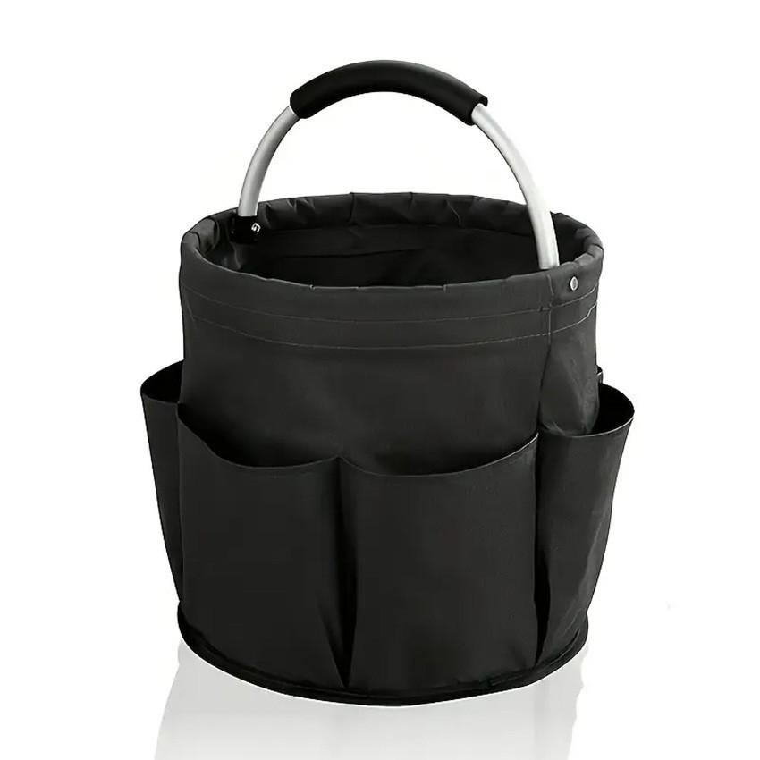 

Professional Cleaning Caddy Tote-17L Foldable Storage Bag with Reinforced Handles Picnic/Outdoor Multi-Use Organizer Storage Bag чёрный