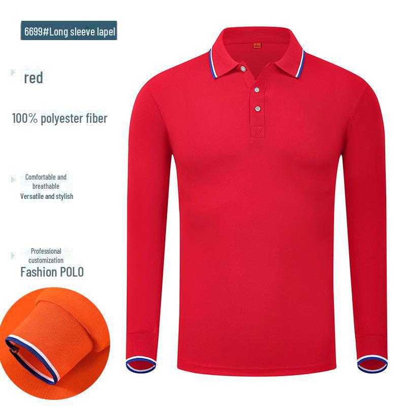 Polo Shirt with Custom Logo, Long-Sleeve, Autumn/Winter, Cultural Ad Shirt