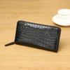 New Men's Crocodile Pattern Handbag High End Large Capacity Fashion Wallet Multi Card Mobile Bag Trendy