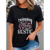 Gleicher Look mit meiner besten Freundin Zwillings-Tag Bester Freund BFF Süßes T-Shirt Rundhals Kurzarm T-Shirt Damen Herren Grafik-T-Shirt