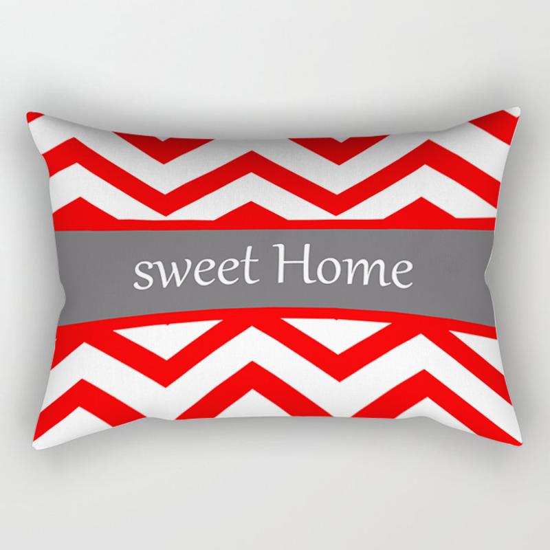 Nordic Red Sweet Cushion Cover Classic Geometric Fashion Home Decoration Living Room Sofa Pillowcase Car Waist Pillowcase 30*50
