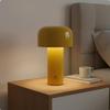 Mushroom Table Lamp Portable Power Retro Light Metal Body Cordless Bedside for