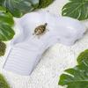 Plastic Turtle Soaking Tub with Ramp Reptiles Water Dish Turtle Water Pool  All Seasons