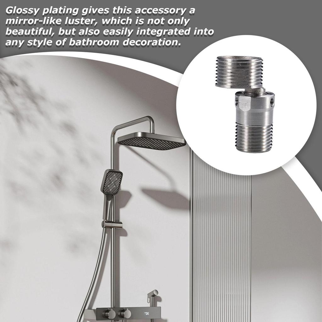 Adjustable Shower Faucet Angle Adapter Adjustable Angled Curved Faucet Foot Stainless Steel Sturdy Shower Shower Head Component