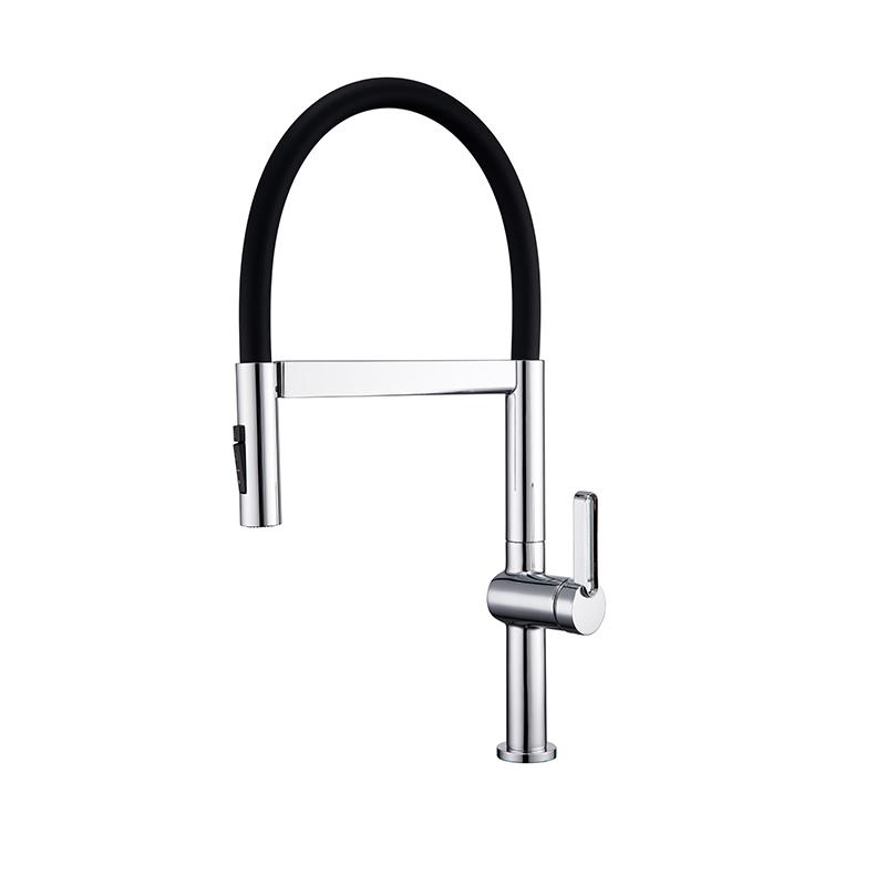 VGX Kitchen Faucet Sink Faucets Rubber Pull Down Stream Sprayer Taps Rotatable Kitchen Mixer Water Tap Hot Cold Crane Brass Gold