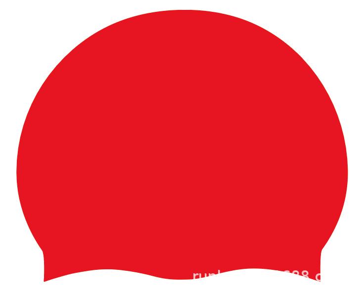 Adult & Children's Silicone Swim Cap - Unisex, Solid Color, Plus Size, Customizable with Logo