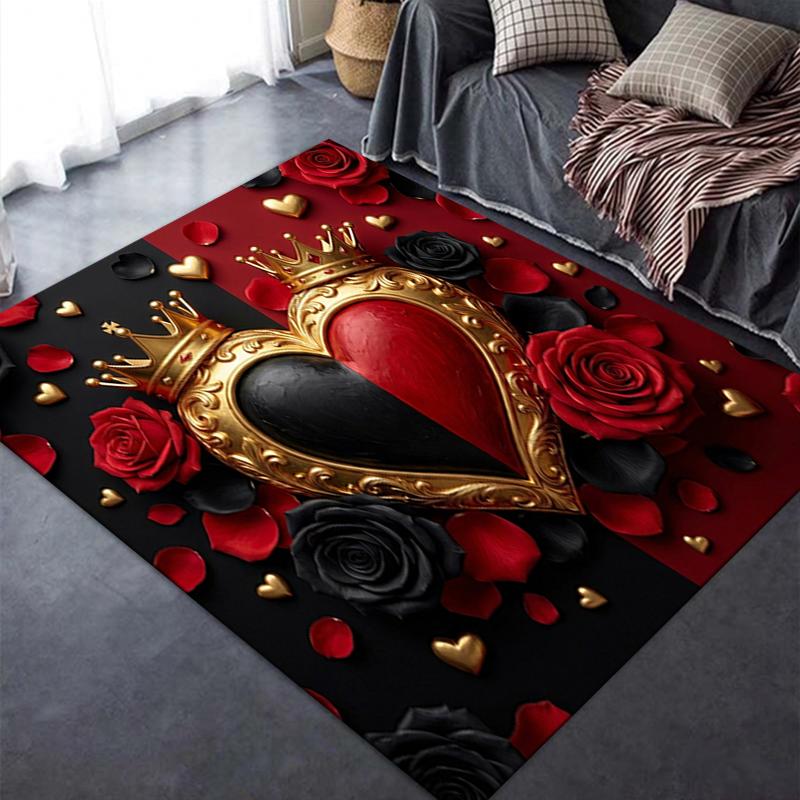 2025 New Red&Black Carpet Rug for Living Room Bedroom Home Sofa Decoration,Kids play Non-slip Floor Mat34