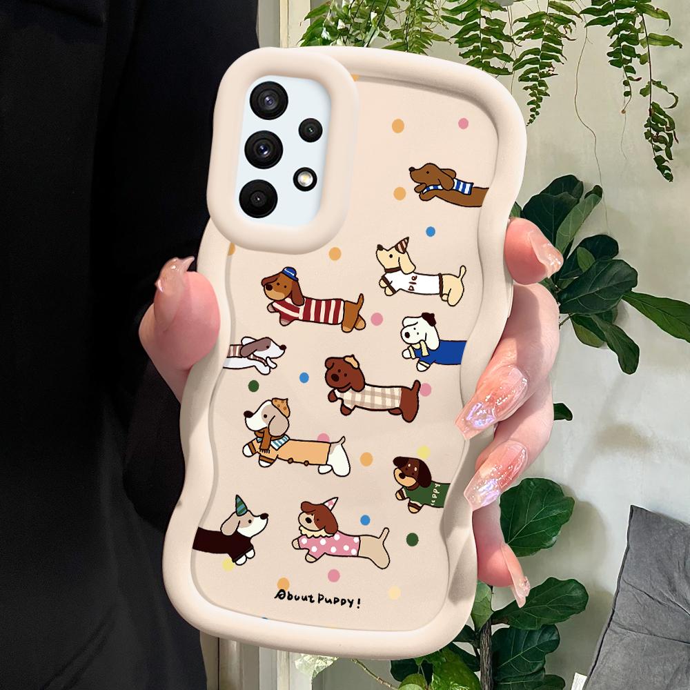 

Окрашенный узор Big Wave Edge Мягкий силиконовый материал Macaron чехол для телефона противоударный защитный резиновый чехол для Samsung Xiaomi Poco Redmi Redmi Note 12 Pro 5G белый