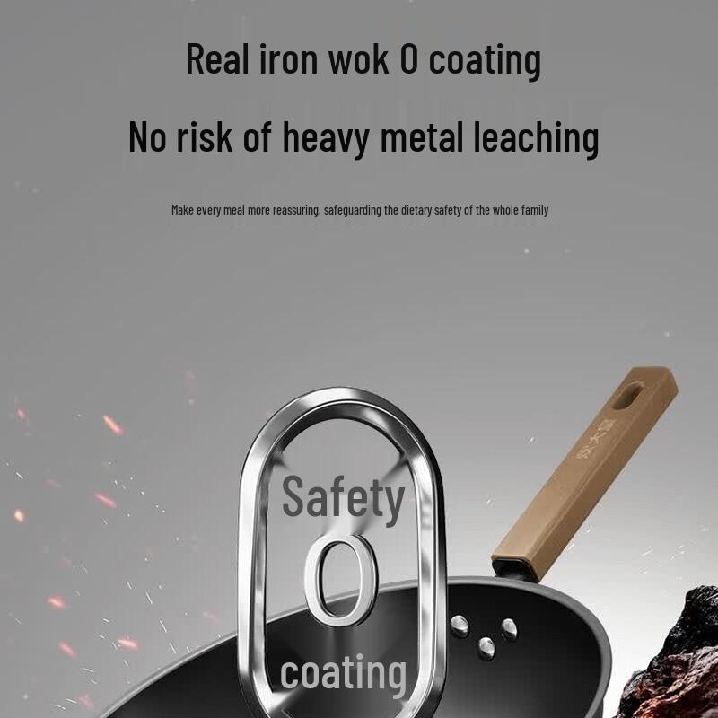 COOKER KING 32cm Carbon Steel Flat-Bottom Wok/Frying Pan