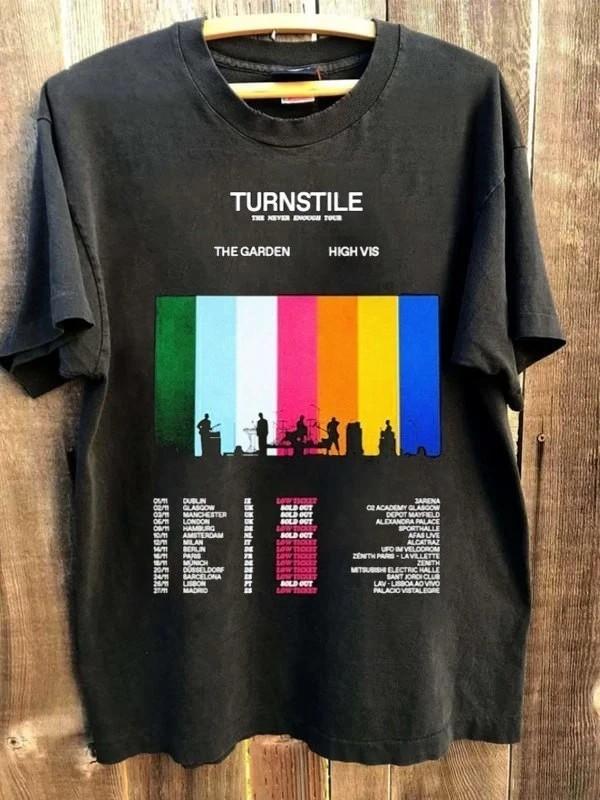 Turnstile The Garden High Vis Punk Hardcore 2025 Tour Shirt Unisex T-Shirt M