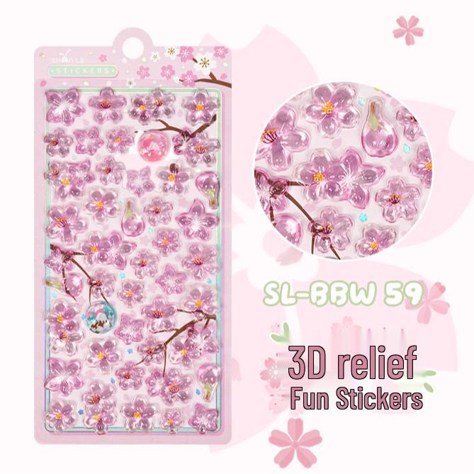 Popular 3D Animal Cartoon Crystal Stickers for Kids' Phone Cases