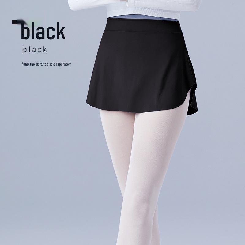 Adult Women's Ballet Dance Practice Slimming Half-Length Skirt with Side Slit