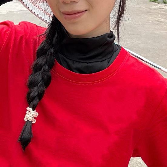 Women Fake Collar Solid Color Easy to Wash Comfortable False Collar Thickened Soft Scarf Collar Versatile Clothing Accessory