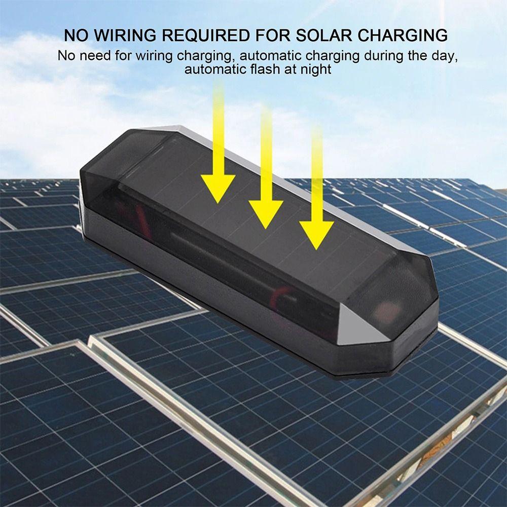 New Tail Light Night Ride Car Solar LED Light Mini Anti-Theft Caution Lamp Strobe Warning Light