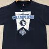 Majestic Tampa Bay Rays 2008 Champions World Series T-Shirt Large Unisex T-Shirt