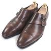 Great John Lobb Dress Shoes Chapel 8000 Last Double Monk Strap Dark Brown Used