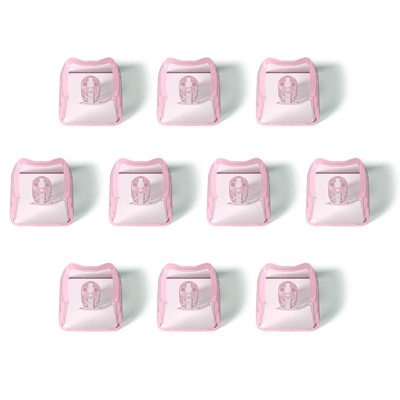 20Pcs Transparent Cute Cat Keycaps PBT 1U Blank MAO Profile for Custom Mechanical Keyboard Modification