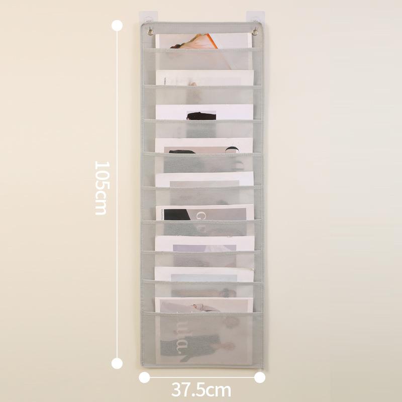 Door Hanging Organizer with Multiple Pockets, Large Capacity Storage Bag for Books Magazines Clothes Underwear, Dorm Home