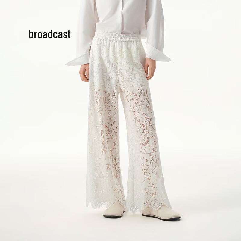 Broadcast Women s Lace Wide-Leg Pants M снег белый