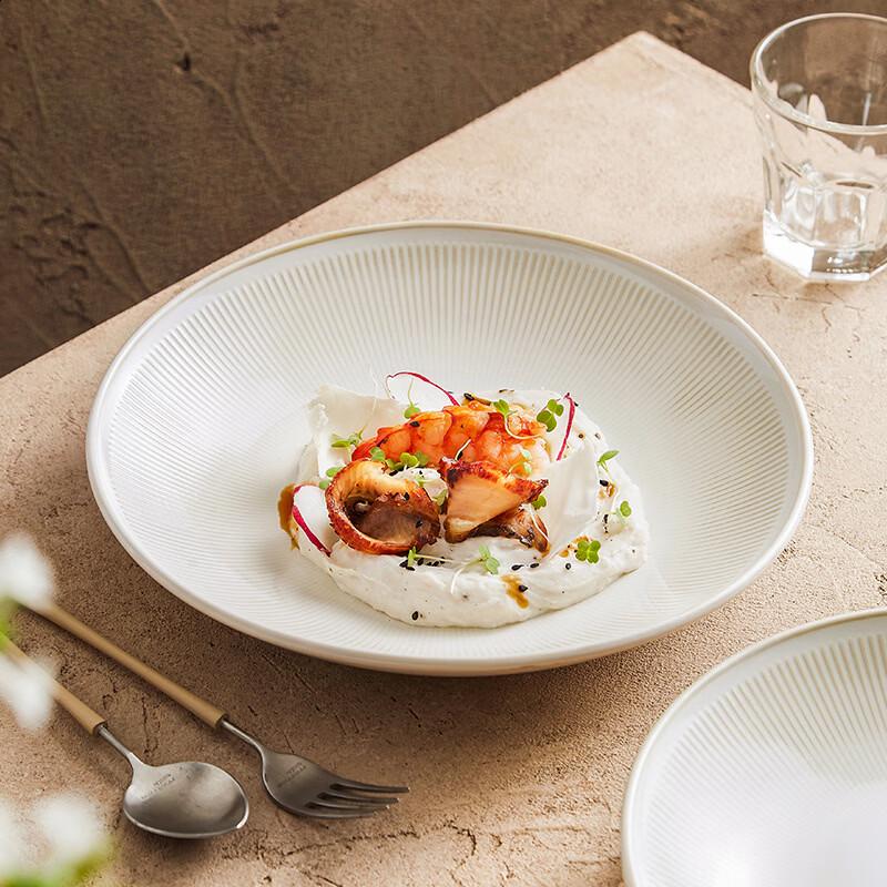 VAKADA 10-inch Ceramic Deep Serving Plate
