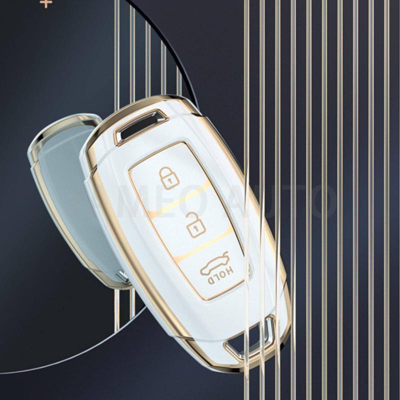 3 Buttons Tpu Car Key Case For Hyundai Palisade Grandeur Azera Elantra Gt Kona Tpu Remote Key Fob Protector Cover Accessories