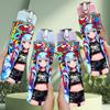 1PC Futuristic Cyber Girl Anime Character Art 750ml Color Plastic Sports Water Bottle Leakproof Flip Straw Lid Suitable for Sports Office Home Use