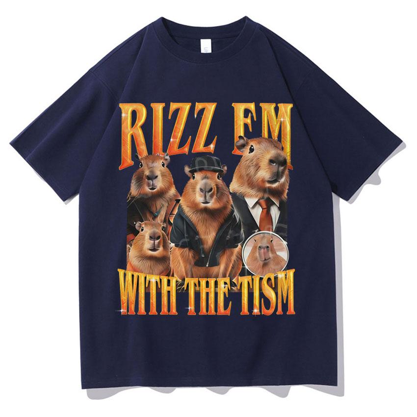 Funny Rizz Em Summer Popluar T Shirt Unisexs Women Tide Clothing Casual Hot Sale Short Sleeve TShirts Graphic Cozy Y2K Tops Unisex