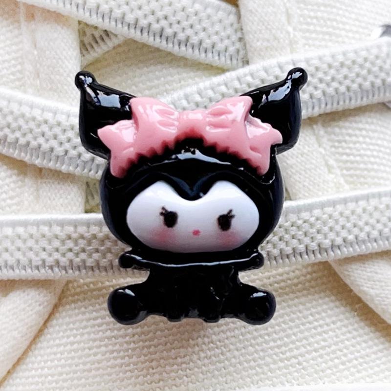 Kuromi Cartoon Shoe Buckle Accessory for AF1 Kids' Shoelaces - DIY Decoration.