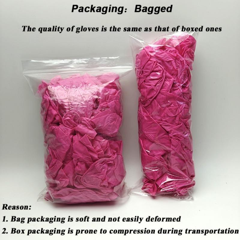 50/100PCS Disposable Pink Nitrile Gloves for Household Kitchen Bathroom Cleaning Manicure Hairdressing Waterproof Cleaning Tools
