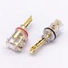 Audiophiler Kupfer Gold Gerändelter Bananenstecker HIFI Lötloser Lautsprecherklemme