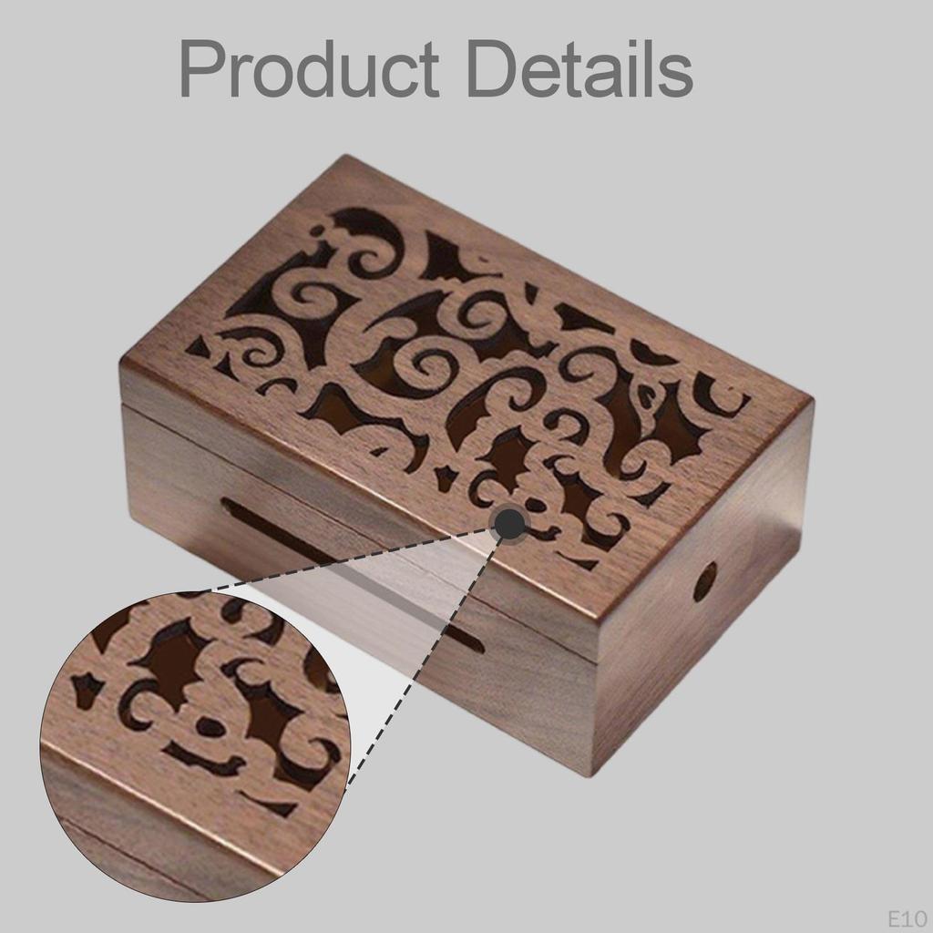 30 Note Wooden Music Box, Easy to Use, Hand Crank Ideal for Christmas, Halloween,