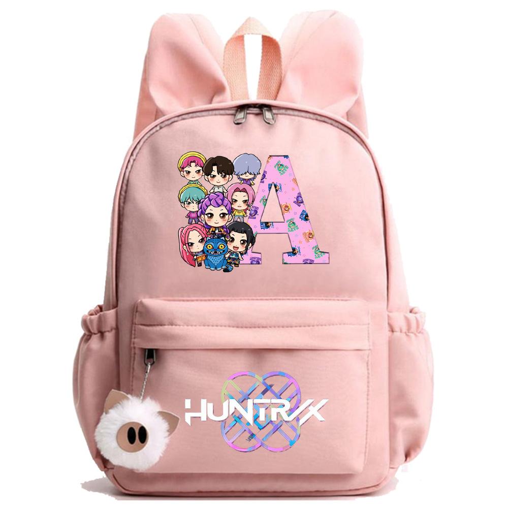 26 Engelska Bokstaven K-Pop Tryckt Ryggsäck Student Tonåring Bokväska för Pojke Flicka Skolväska Barn Gåva Kvinnor Stor Kapacitet Resväska Mochila