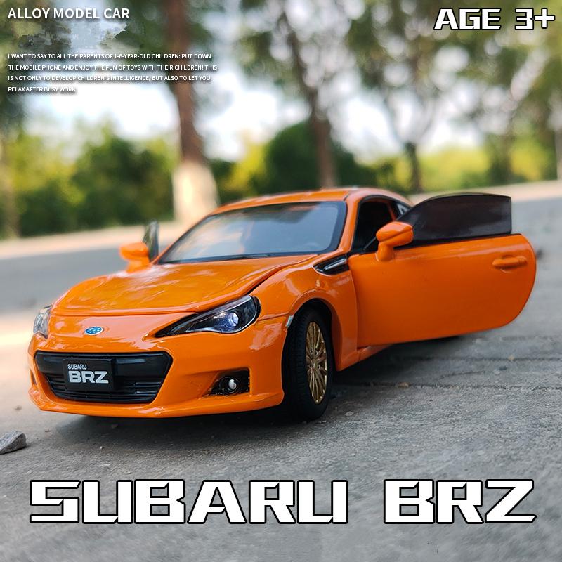 1/32 Subaru BRZ Alloy Sports Car Model Diecast Metal Toy Simulation Vehicles Sound Light Collection Series Boy for Childrens Toy Gift