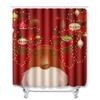 Christmas Shower Curtain Floor Mat Combination Four-Piece Set Bathroom Toilet Carpet Shower Room Mat Foot Mat