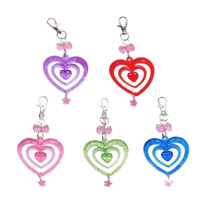 Hollow Heart Purse Hanging Pendant Sweet Phone Strap Bag Decoration Portable Hanging Lanyard Gift for Girls Women
