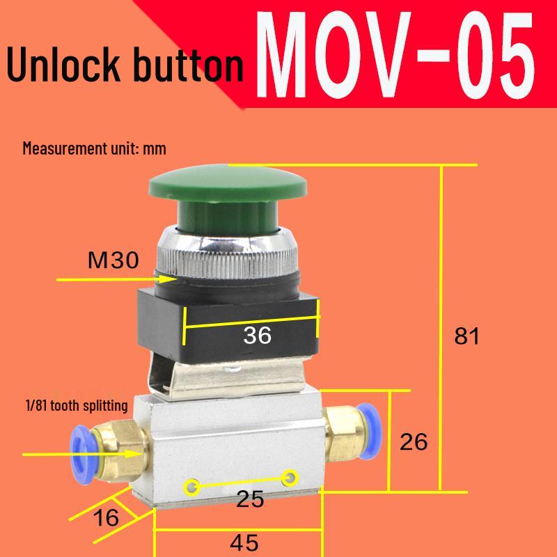 MOV-01-02-03A: Manuelles pneumatisches Regelventil - Zwei-Wege-Drei-Wege-Richtungsventil
