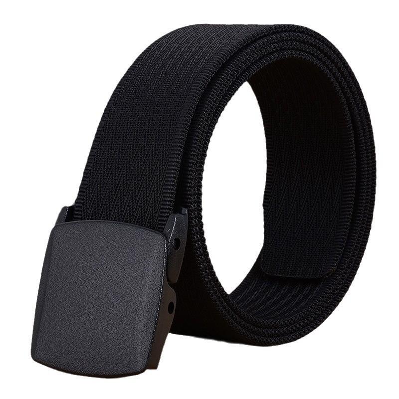 TUSHI Canvas Belt Plastic Buckle Men's Iron-free Metal-free Cross-pattern Nylon Outdoor 3.8CM