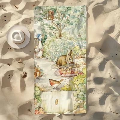 Cartoon Towel Soft Pool Gift For Travel Gym Shower Camping P-Peter-Rabbit Quick Dry Cute Sports Large Beach Towel