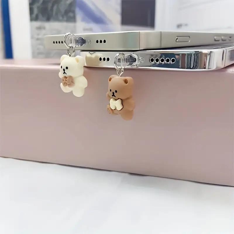 Cute Bear Mobile Phone Dust Plug, Suitable For IPhone/Type-C