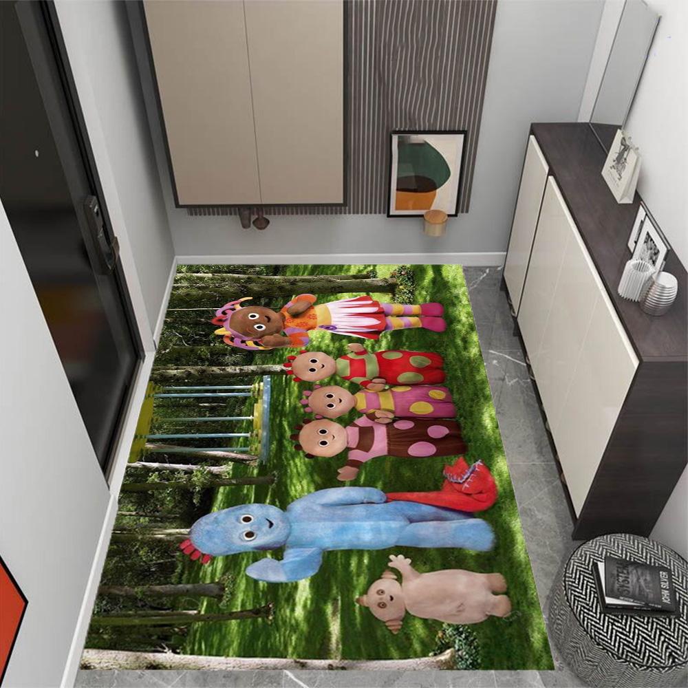 Colorful Friends In The Forest Themed Anti-Slip Rugs - Polyester Home Decor, Suitable for Bedrooms, Living Rooms, Doorways, Studios, and Decorations
