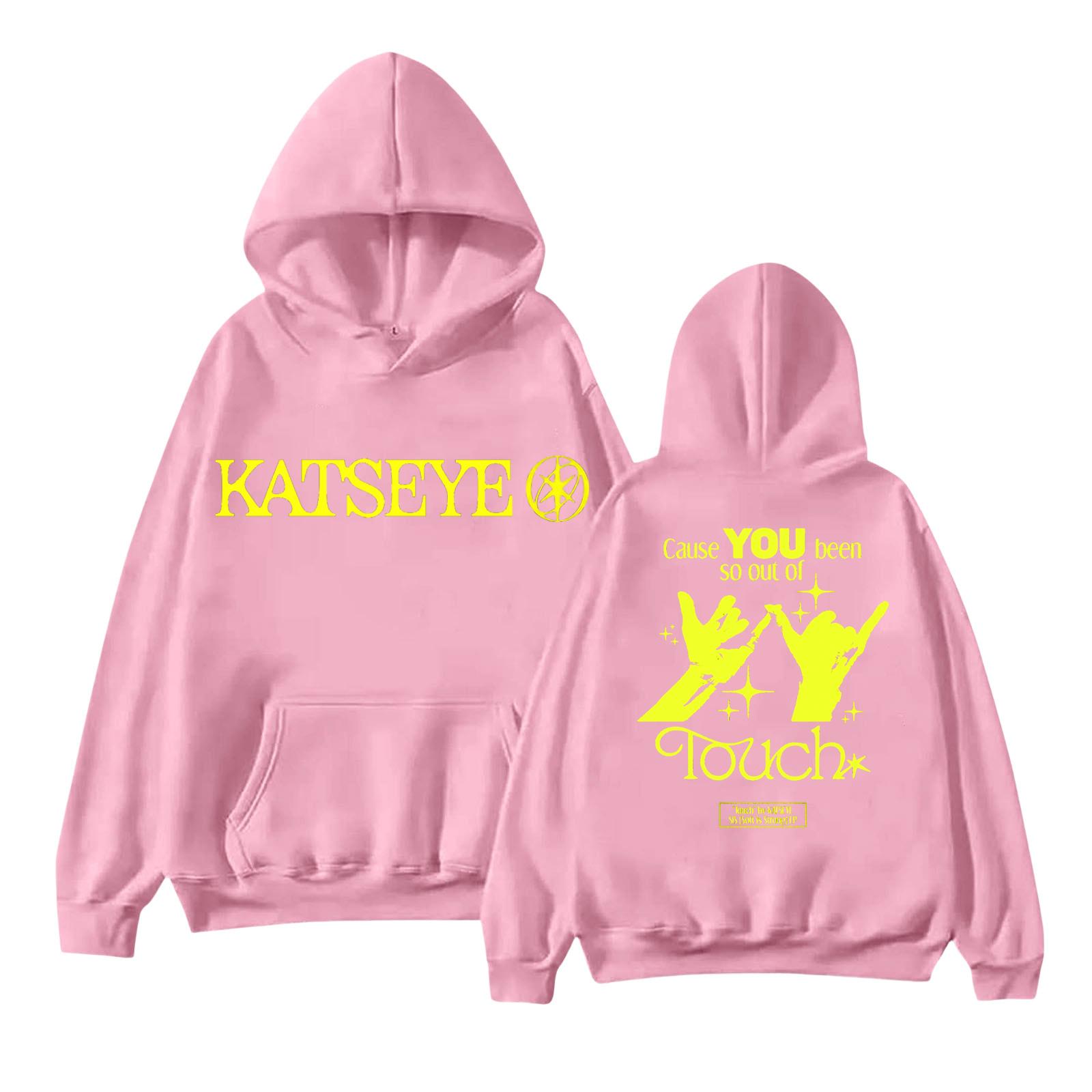 

Унисекс Модный Легкий Пуловер с Длинным Рукавом и Карманами Толстовка с Принтом XL розовый