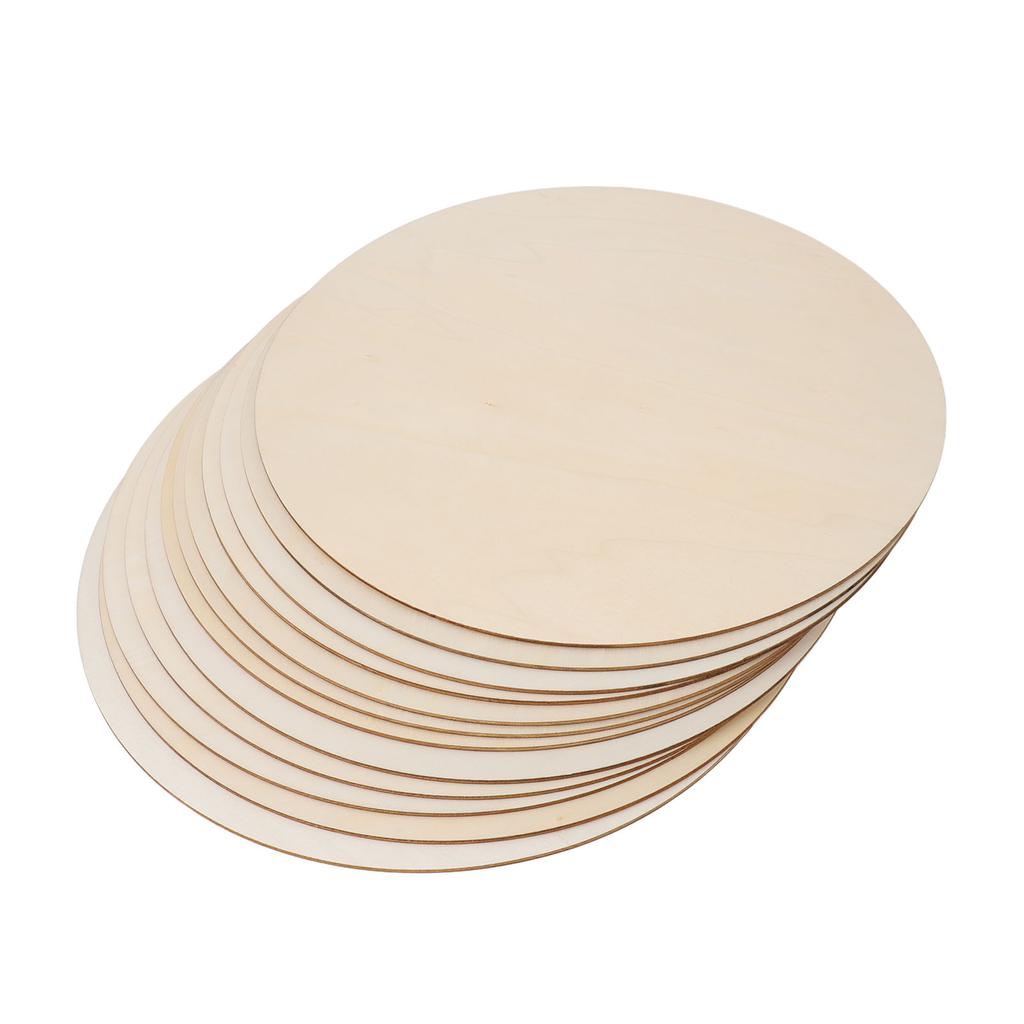 12 Pcs 12 Inch Wood Circles for Crafts DIY Wood Rounds Unfinished Wood Crafts Wooden Blank Slices fo