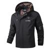 European Men's Casual Hooded Windbreaker Jacket with Detachable Hood, Plus Size.